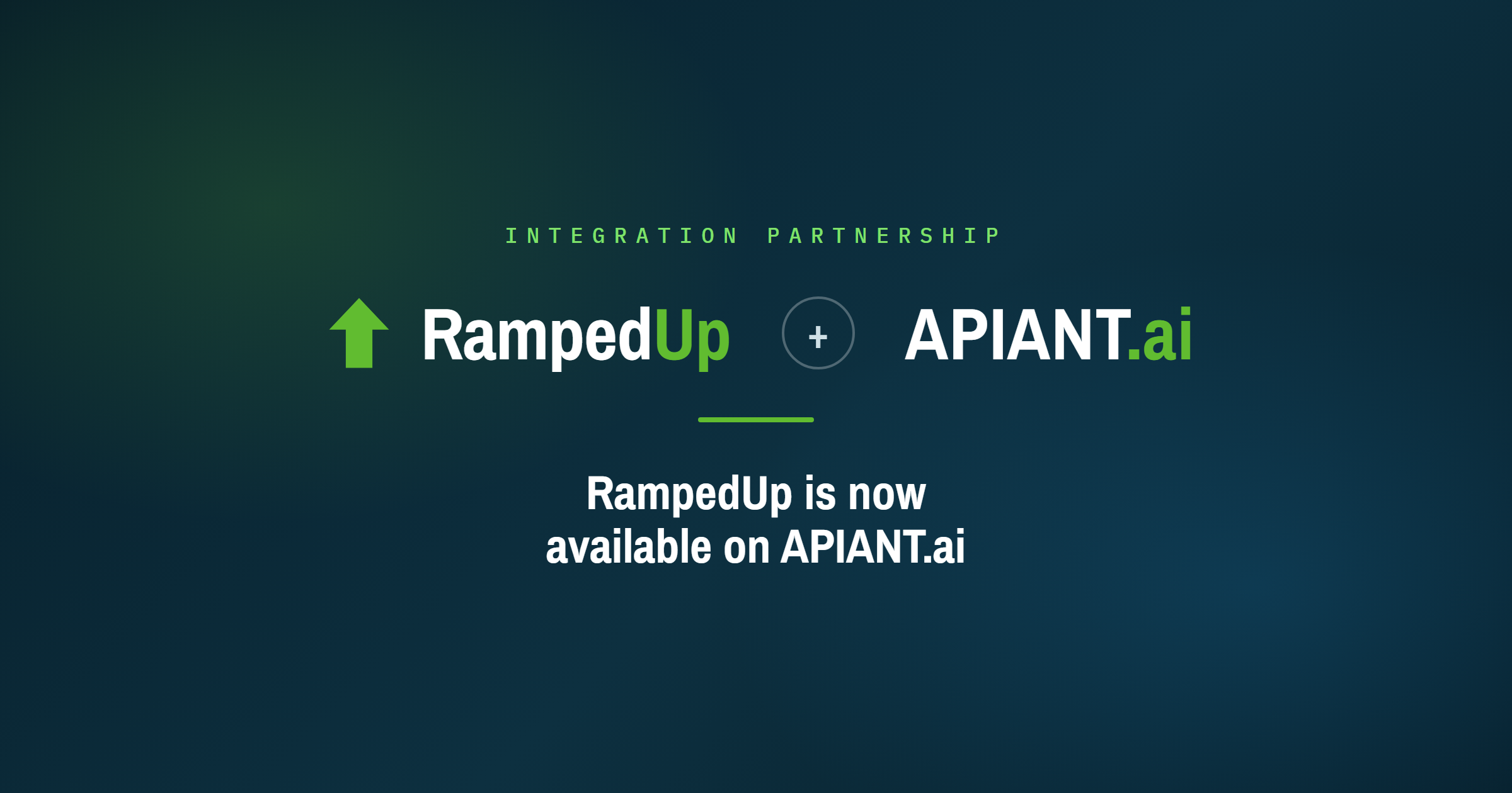 RampedUp is now available on APIANT.ai